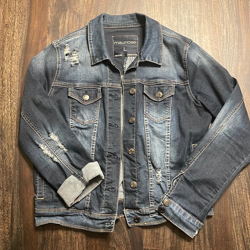 Distressed Jean jacket